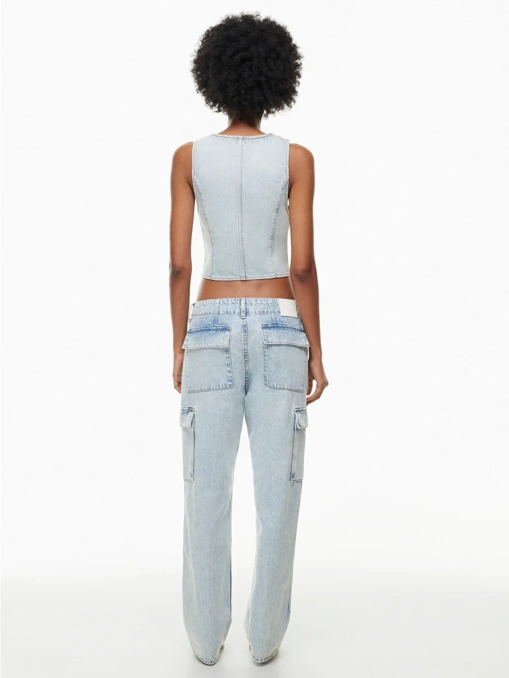 Denim Forum The '90s Edie Lo-rise Cargo Jeans - Picture 2 of 11